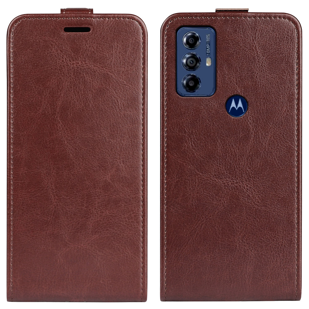 For Motorola Moto G Play (2023) 4G Vertical Flip Card Slot Case Crazy Horse Texture PU Leather Dual Magnetic Clasp Phone Cover For Motorola Moto G Play (2023) 4G Vertical Flip Card Slot Case Crazy Horse Texture PU Leather Dual Magnetic Clasp Phone Cover
